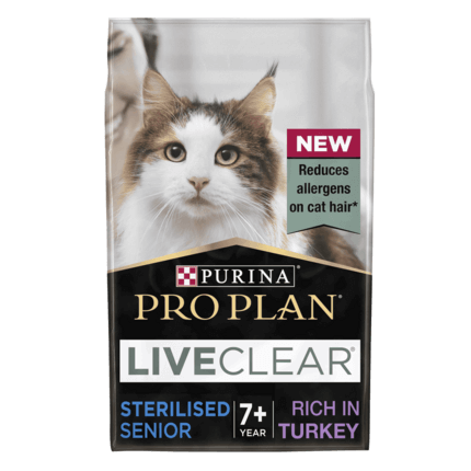 PRO PLAN Adult 7+ Allergen Reducing Sterlised LIVECLEAR Turkey Dry Cat Food