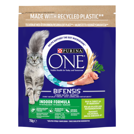 Purina ONE Indoor-ravinto, Runsaasti Kalkkunaa