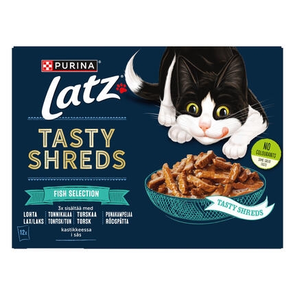 Hero Latz tasty shreads fish selection 12 pack