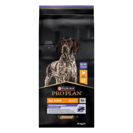 PURINA PRO PLAN All Sizes Adult Dog Protein & Energy Runsaasti kanaa