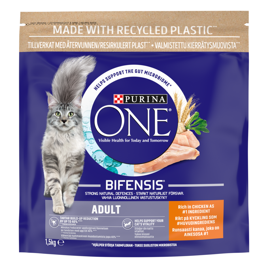 Purina ONE Adult, Runsaasti Kanaa ja Täysjyväviljaa