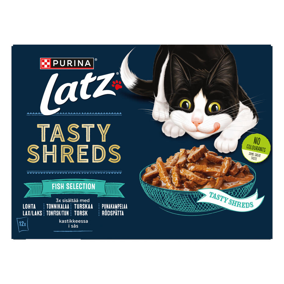 Hero Latz tasty shreads fish selection 12 pack