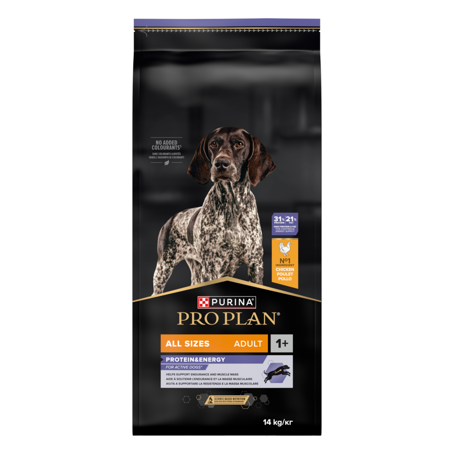 PURINA PRO PLAN All Sizes Adult Dog Protein & Energy Runsaasti kanaa