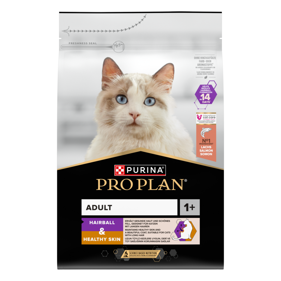 PURINA PRO PLAN  Adult 1+ Hairball & Healthy Skin Runsaasti lohta