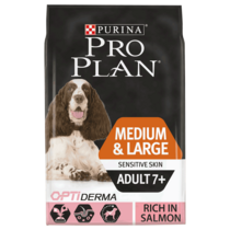 PRO PLAN® Medium & Large Adult 7+ Sensitive Skin Runsaasti Lohta
