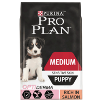 PRO PLAN® Medium Puppy Sensitive Skin Runsaasti Lohta