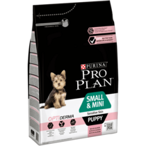 PRO PLAN® Small & Mini Puppy Sensitive Skin Runsaasti Lohta