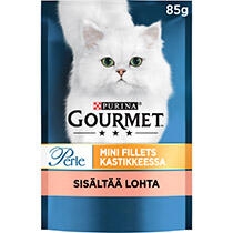 GOURMET® Perle Minifileitä kastikkeessa sisältää Lohta & Valkoista Kalaa