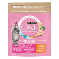 Purina ONE Kitten/Junior 1–12 kk, Sisältää runsaasti Kanaa ja Täysjyvää