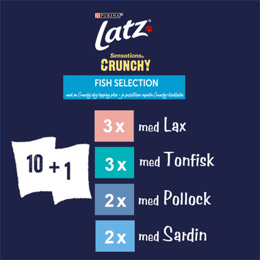 Latz Sensations Crunchy Fish Selection hyytelössä