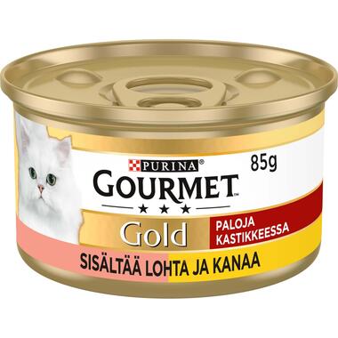 GOURMET® Gold Paloja kastikkeessa sisältää Lohta & Kanaa