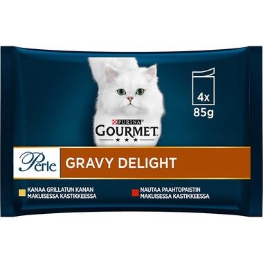 GOURMET® Perle Gravy Delight sisältää Kanaa & Nautaa