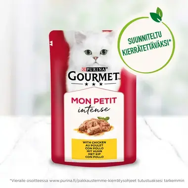 GOURMET® Mon Petit Fish Variety sisältää Tonnikalaa, Lohta & Taimenta