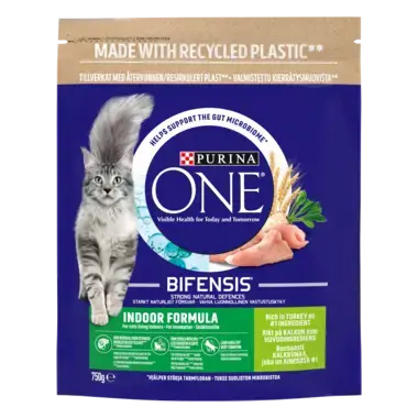 Purina ONE Indoor-ravinto, Runsaasti Kalkkunaa