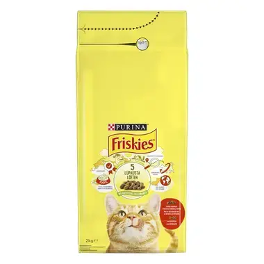 Friskies® sisältää Naudanlihaa, Kanaa ja Lisättyjä Kasviksia