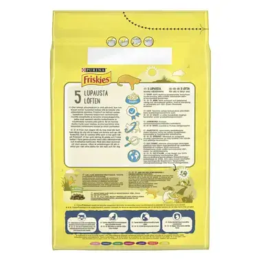 Friskies® Sterilized sisältää maukkaan yhdistelmän Lohta ja Tonnikala sekä Kasviksia