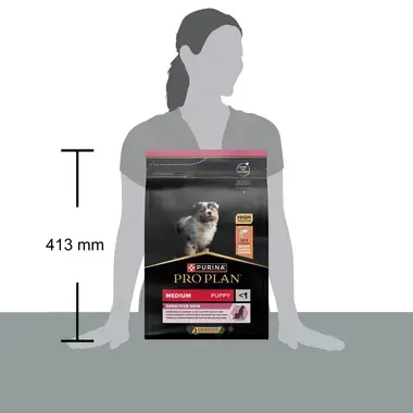 PRO PLAN® Medium Puppy Sensitive Skin Runsaasti Lohta