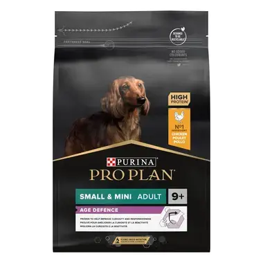 PRO PLAN® Small & Mini Adult 9+ Age Defence Runsaasti Kanaa