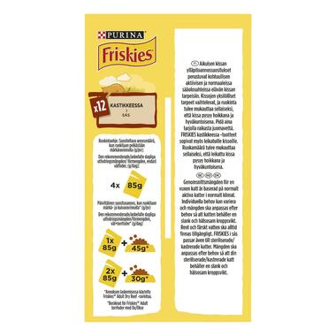Friskies® Adult -monipakkaus sisältää Kanaa, sisältää Lammasta, sisältää lohta, sisältää Tonnikalaa kastikkeessa