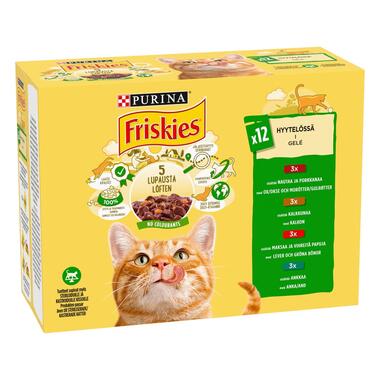Friskies® Pussipakkaus, sisältää Lihaa, Kalaa ja Kasviksia Hyytelössä