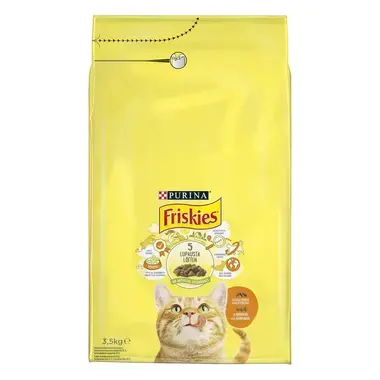 Friskies® sisältää Kanaa ja Lisättyjä Kasviksia