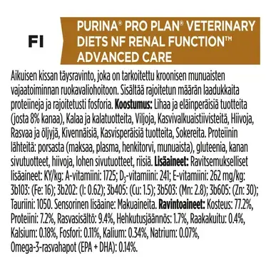 PRO PLAN® VETERINARY DIETS NF Renal Function™ sisältää Kanaa (Märkäruoka)