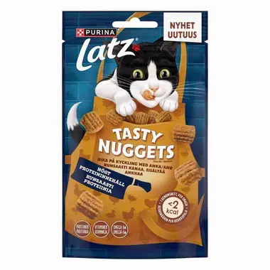 PURINA® Latz® Tasty Nuggets Runsaasti Kanaa, sisältää Ankkaa