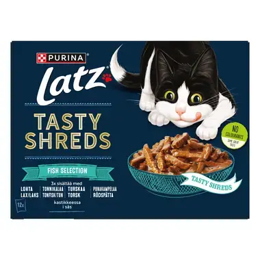 Hero Latz tasty shreads fish selection 12 pack