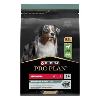 PURINA PRO PLAN Medium Adult Dog Sensitive Digestion Runsaasti lammasta