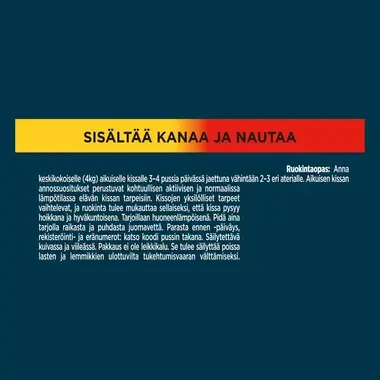 GOURMET PERLE DUO sisältää kanaa & nautaa
