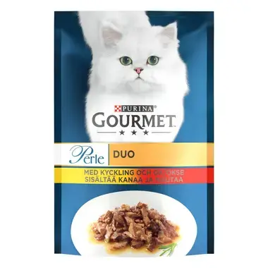 GOURMET PERLE DUO sisältää kanaa & nautaa