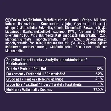PURINA AdVENTuROS Metsäkauriin villi maku Strips