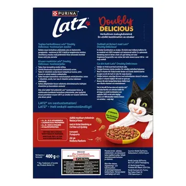 Latz® Doubly Delicious sisältää maukkaan yhdistelmän Nautaa ja Kanaa sekä runsaasti Punajuurta