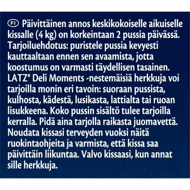 LATZ® Deli Moments™ sisältää Kanaa