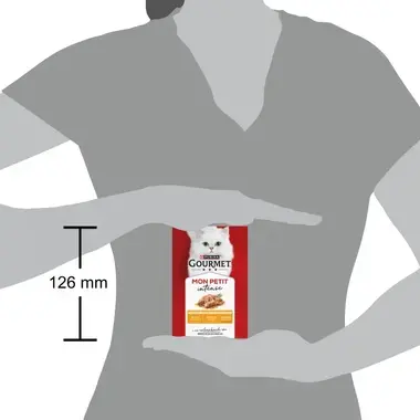 GOURMET® Mon Petit Meaty Variety sisältää Ankkaa, Kana & Kalkkuna