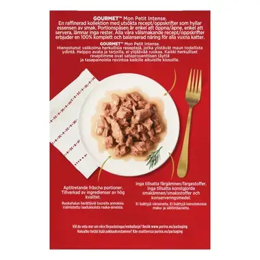 GOURMET® Mon Petit Meaty Variety sisältää Ankkaa, Kana & Kalkkuna