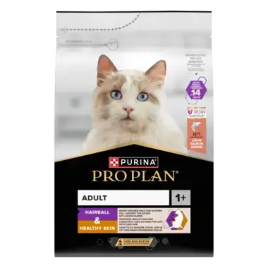 PURINA PRO PLAN  Adult 1+ Hairball & Healthy Skin Runsaasti lohta