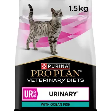 PRO PLAN® VETERINARY DIETS Feline UR St/Ox Urinary Sisältää Merikalaa (Kuivaruoka)
